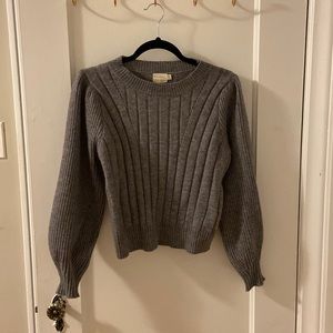 Dreamers by debut crop grey sweater